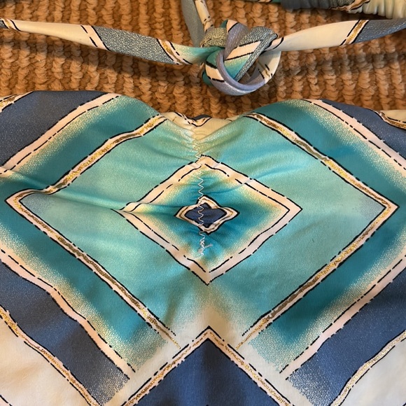 NWT BAR III ombre scarf crystal blue bikini size XL - Picture 7 of 8